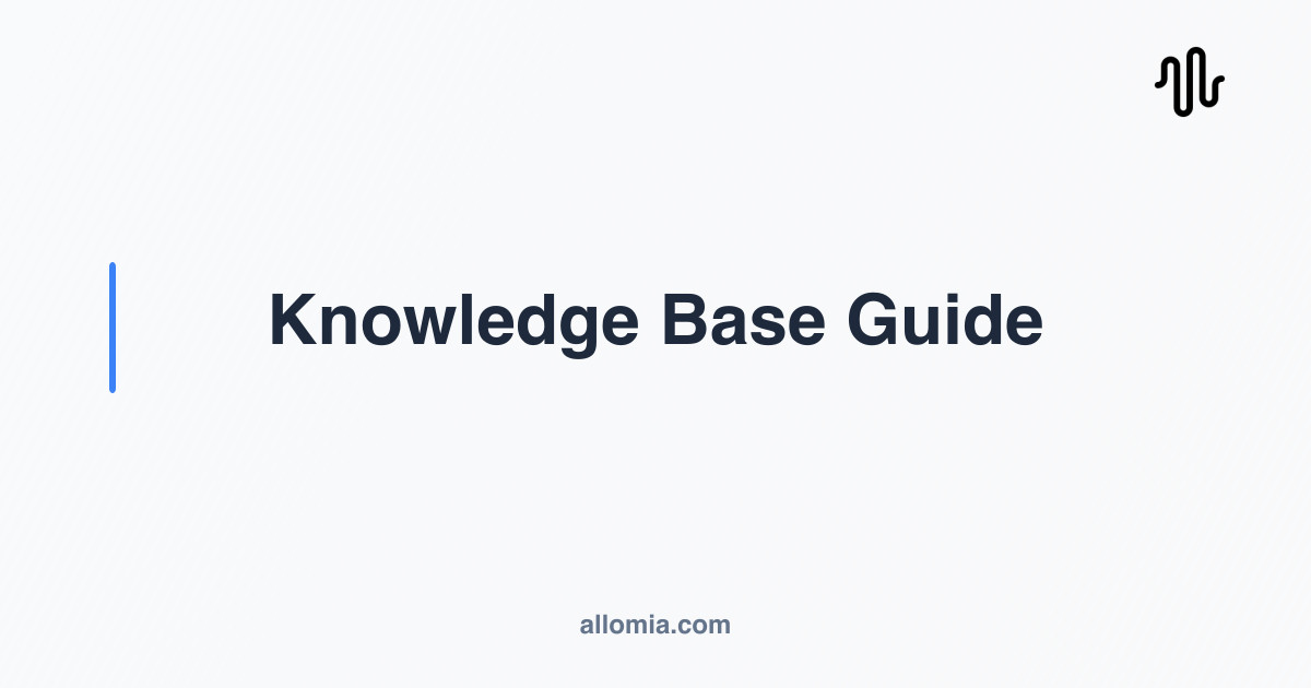 Knowledge Base Guide | Help Center | AlloMia